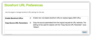 How SEO-friendly URLs need to be enabled on Salesforce Commerce Cloud